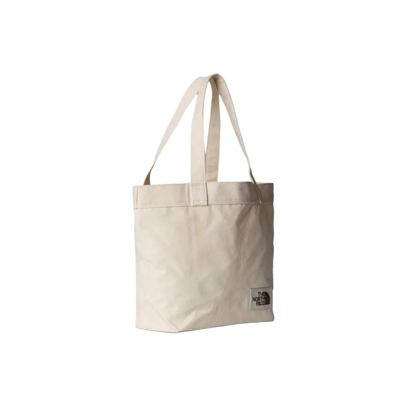 THE NORTH FACE Cotton Tote Bag Shopping Bag Handbag Shoulder Bag Women's Ecru & Green-1