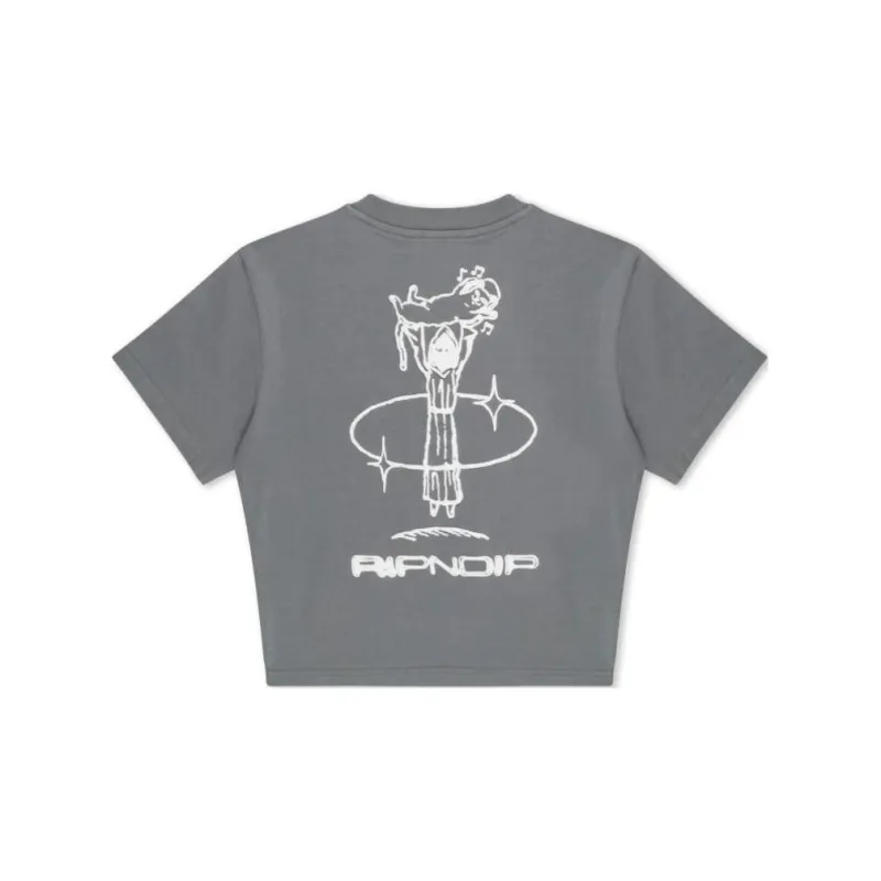 RIPNDIP T-Shirt Women's Charcoal Gray-1