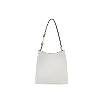 Furla Textured Calfskin Bucket Bags Shoulder Bags Mini Women's White