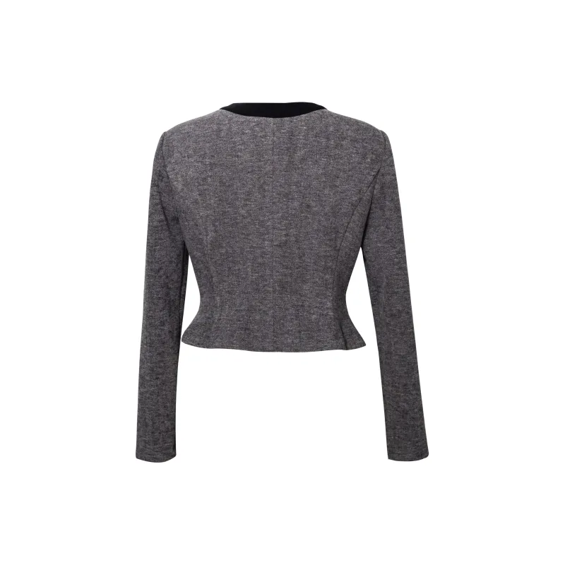 ROEYSHOUSE Cropped Coats Women's Gray-1