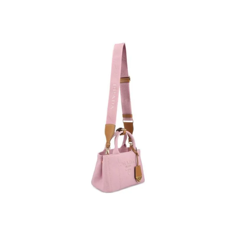 PRADA Cotton Tote Bag, Shopping Bag, Shoulder Bag, Handbag Mini Women's Pink-1