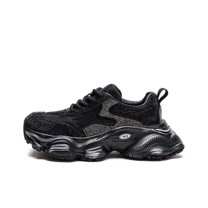 Chibang Wear-Resistant Breathable Lightweight Height Increasing Low-Top Chunky Sneakers Women's-6