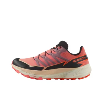 SALOMON Thundercross Abrasion Resistant Low Top Running Shoes Women's Red Orange