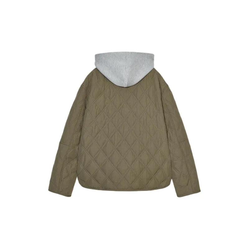 ZARA Puffer Jacket Women's Khaki-1