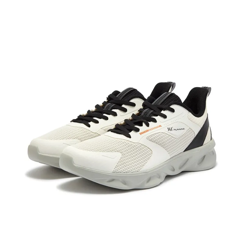 361° Anti Slip Wear Resistant Low Top Casual Running Shoes Men's White Thin Gray Green-2