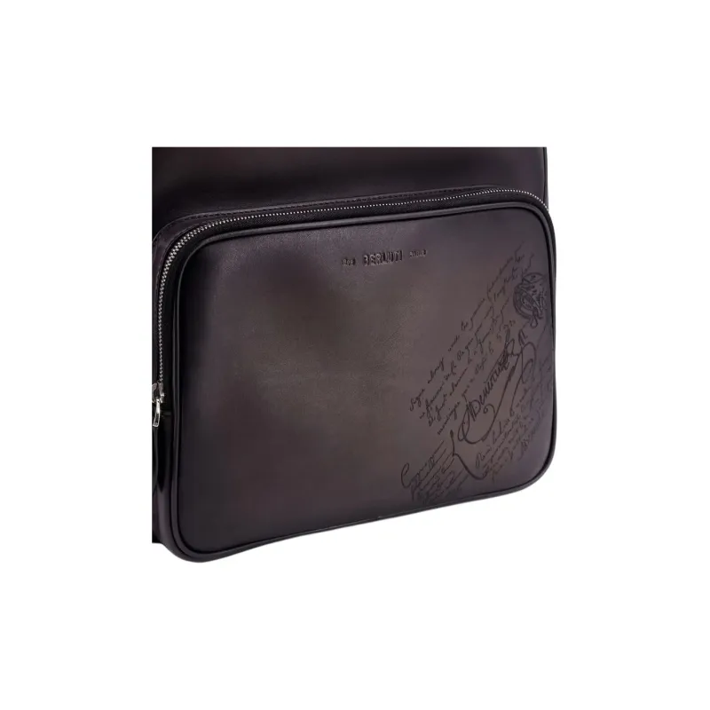 BERLUTI Leather Backpack Men's Black-4