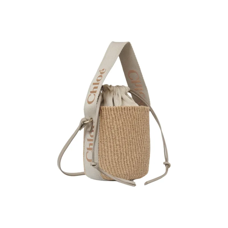 Chloe Woody Paper Basket Bag, Shoulder Bag, Crossbody Bag, Handbag Trumpets Women's Khaki-2