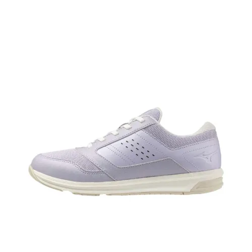 Mizuno Anti Slip Wear Resistant Breathable Moisture Wicking Full Coverage Low Top Casual Shoes Unisex Light Purple