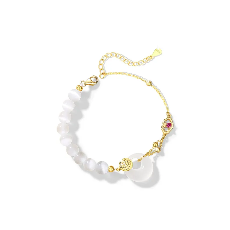 Chongqing Gold Store Chalcedony Jade Bracelets Women's-0
