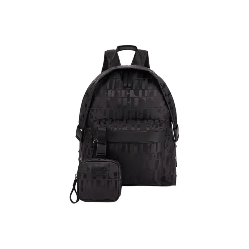 ELLE Fabric Backpack Large Size Women's Black-0