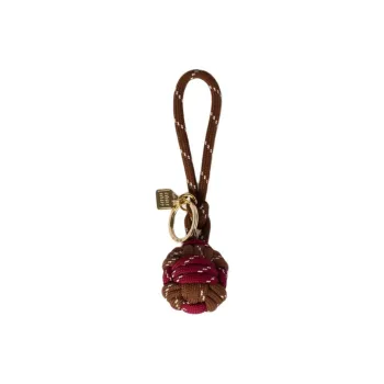 MIU MIU Polyester Bag Accessory Women's Brown With Burgundy Accent