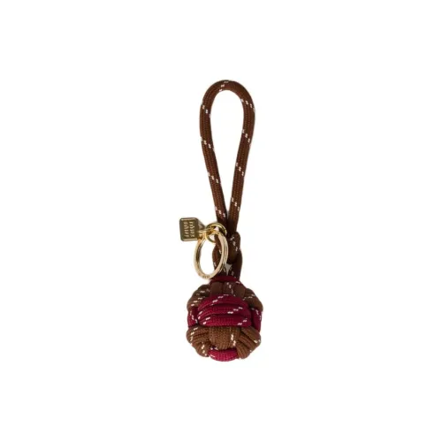 MIU MIU Polyester Bag Accessory Women's Brown With Burgundy Accent