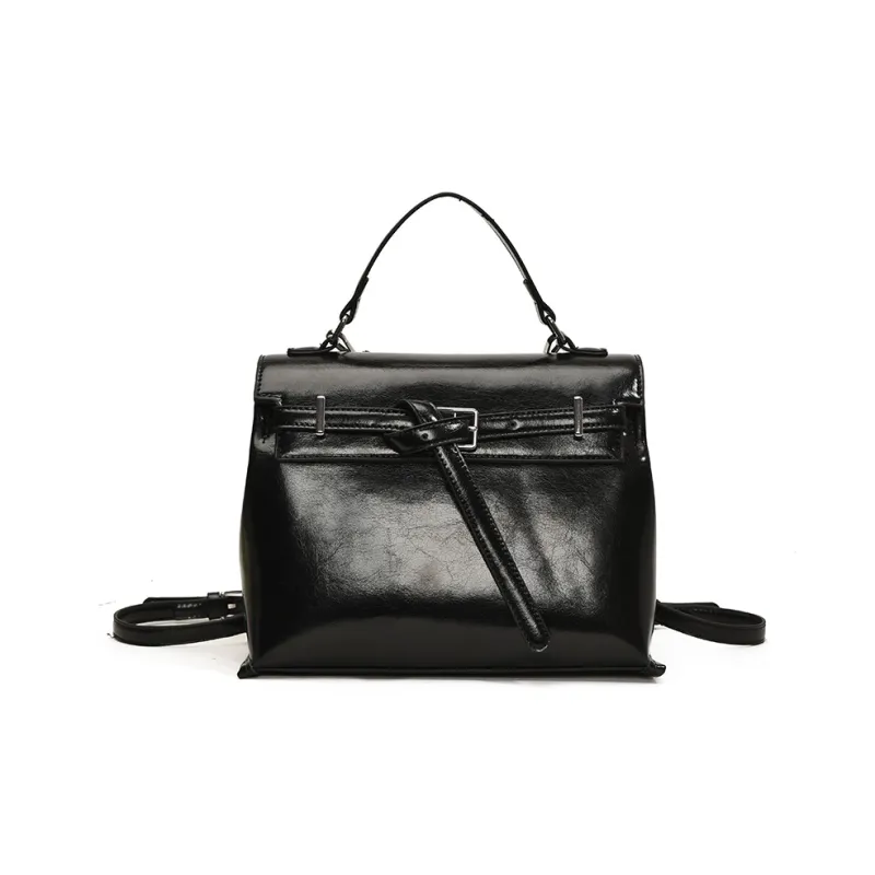 Morellybear PU Backpack Women's Black/Brown-0