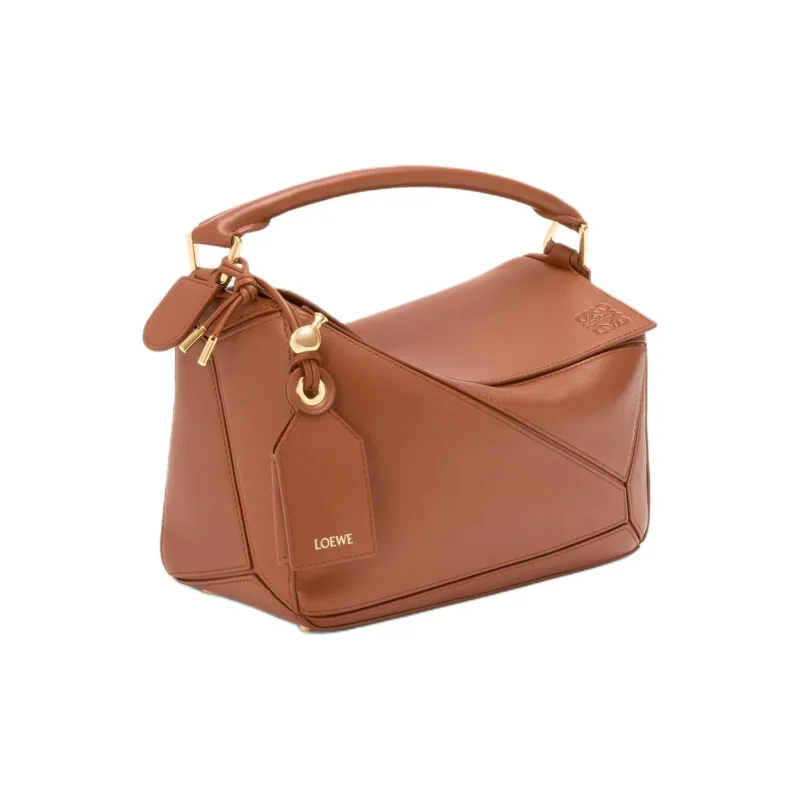 LOEWE Puzzle Sheepskin Shoulder Bag, Crossbody Bag, Handbag Trumpets Women's Brown-1