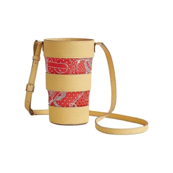 HERMES AVECSOIE IN THE POCKET Crossbody Bags Yellow & Orange