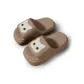B3235-1 Khaki, White Cat Platform Slipper