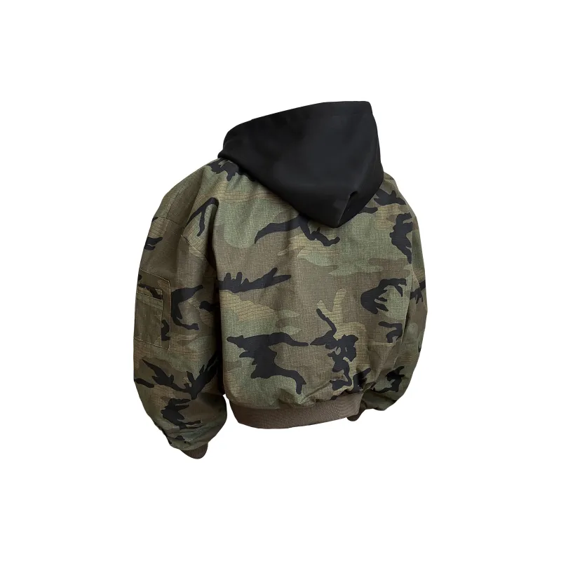 TESTUNG Jackets & Coats Unisex Camouflage Distressed-1