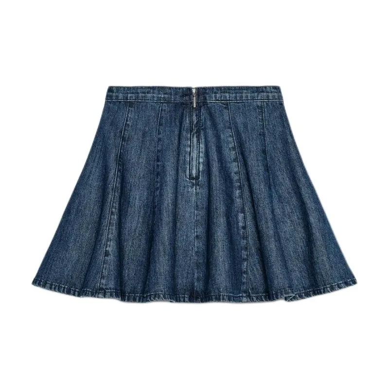 ZARA Trf Denim Short Skirts Women's Blue-1