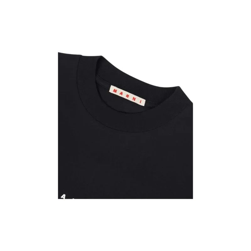 MARNI Logo Printed Crewneck T Shirt-5