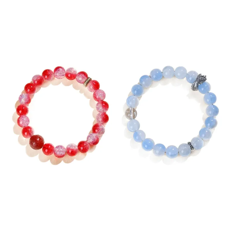 WJT Colored Glaze Jade Bracelets Unisex-3
