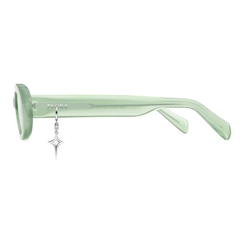 PARZIN Plate Frame Oval Sunglasses Women's-5