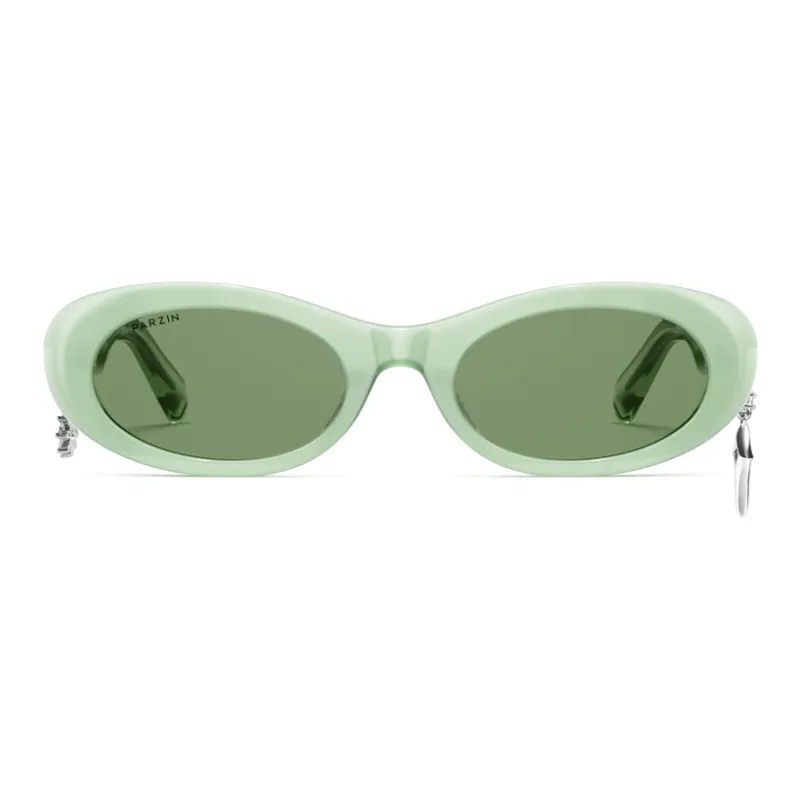 PARZIN Plate Frame Oval Sunglasses Women's-4
