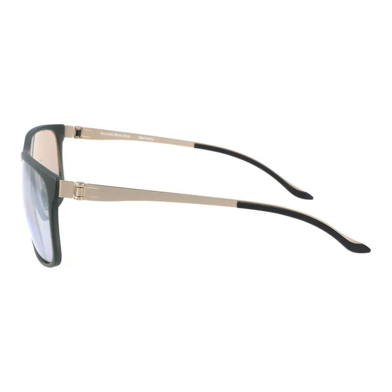 Mercedes Benz Metal Square Sunglasses Men's Green-3