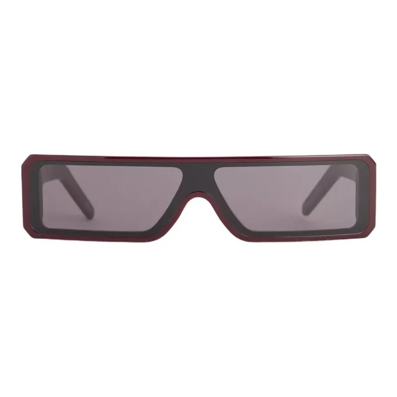 RICK OWENS/RO Acetate Nylon Rectangular Sunglasses Unisex Red-1