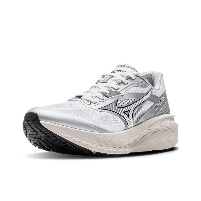 Mizuno ASTRO Height Increasing Abrasion Resistant Slip Resistant Low Top Running Shoes Unisex White Silver-1