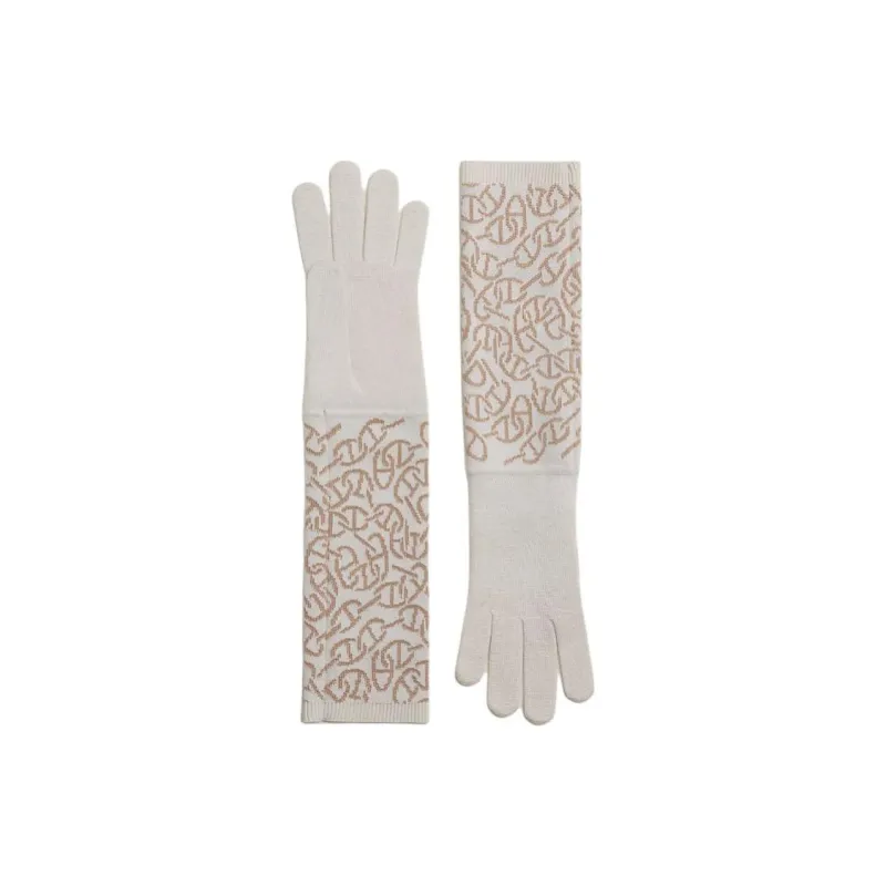 HERMES Cashmere Silk Gloves Women's Beige-0