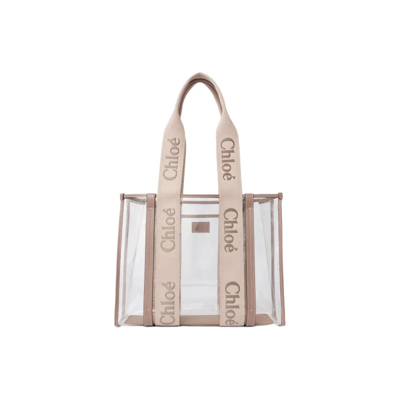 Chloe Thermoplastic Polyurethane Tote Bag Shopping Bag Handbag Women's Light Pink-0