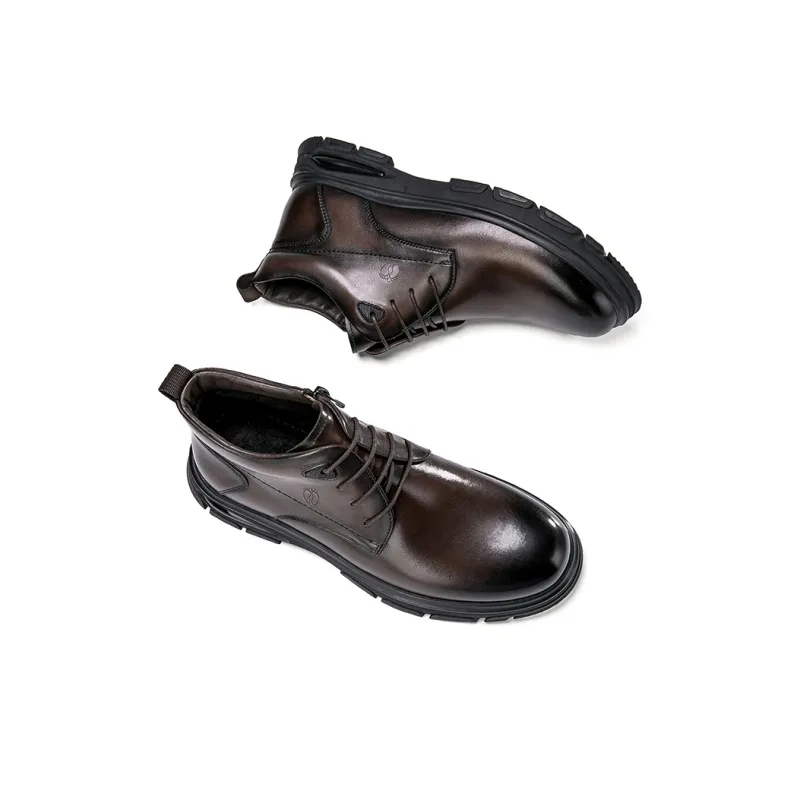 HANG TEN Men's Casual Shoes Men Mid Top Black/Brown-11