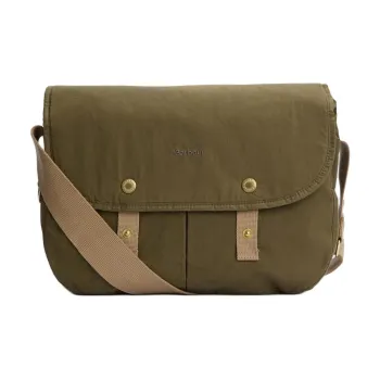 BARBOUR Cotton Shoulder Bag Crossbody Bag Men's Dark Green