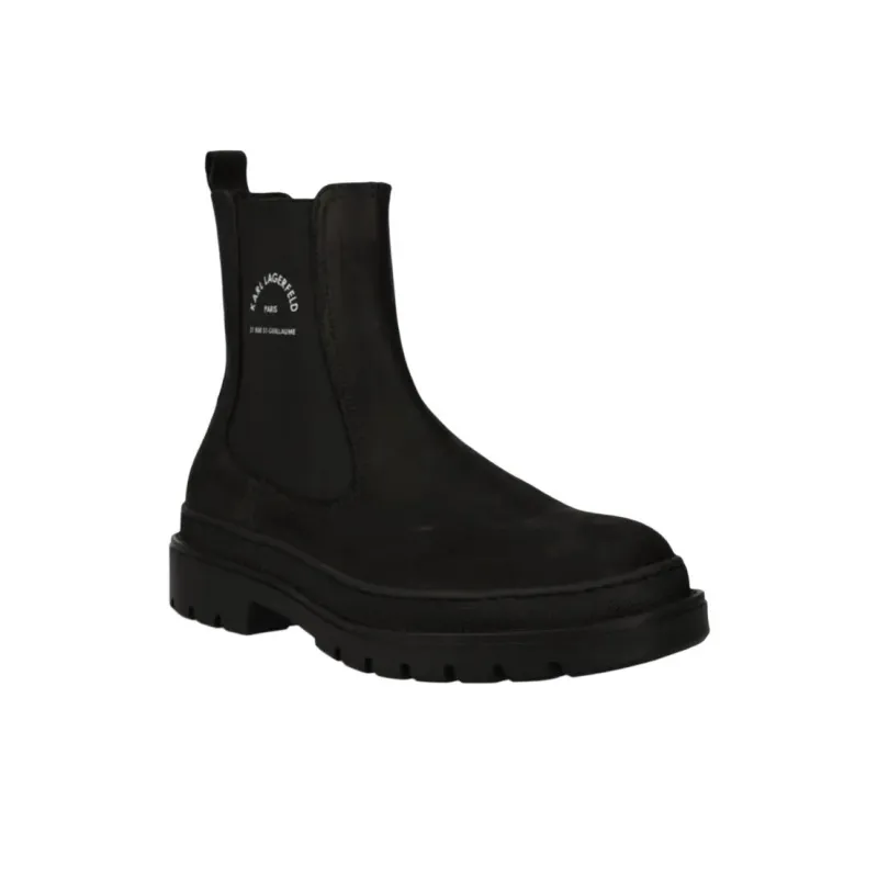 KARL LAGERFELD Short Chelsea Boots Men's Black-2