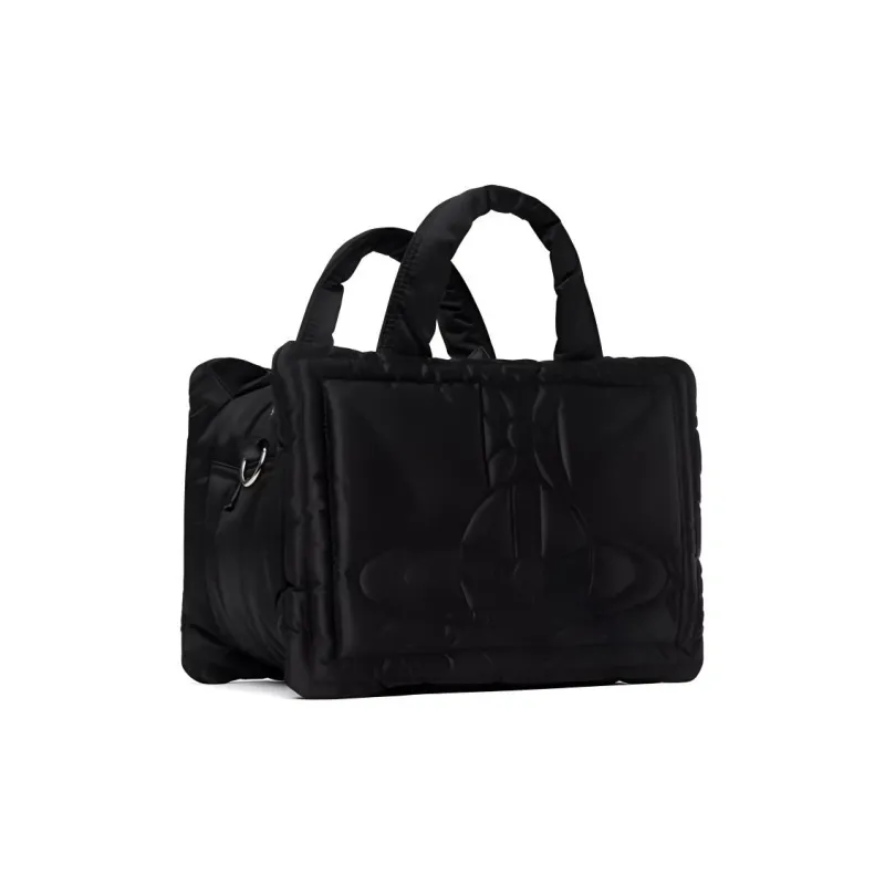 Vivienne Westwood Textile Tote Bag, Shopping Bag, Handbag Trumpets Women's Black-1