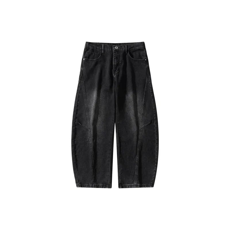 Menglaini Jeans Unisex Distressed Gray-3