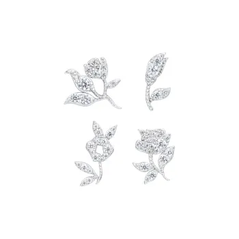 YVMIN 925 Sterling Silver 18K Gold Plated/Cubic Zirconia Stud Earrings Women's