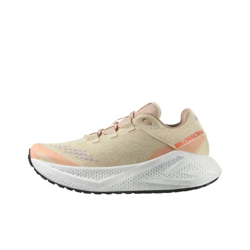 SALOMON Aero Glide Abrasion Resistant Low Top Running Shoes Women's Light Yellow