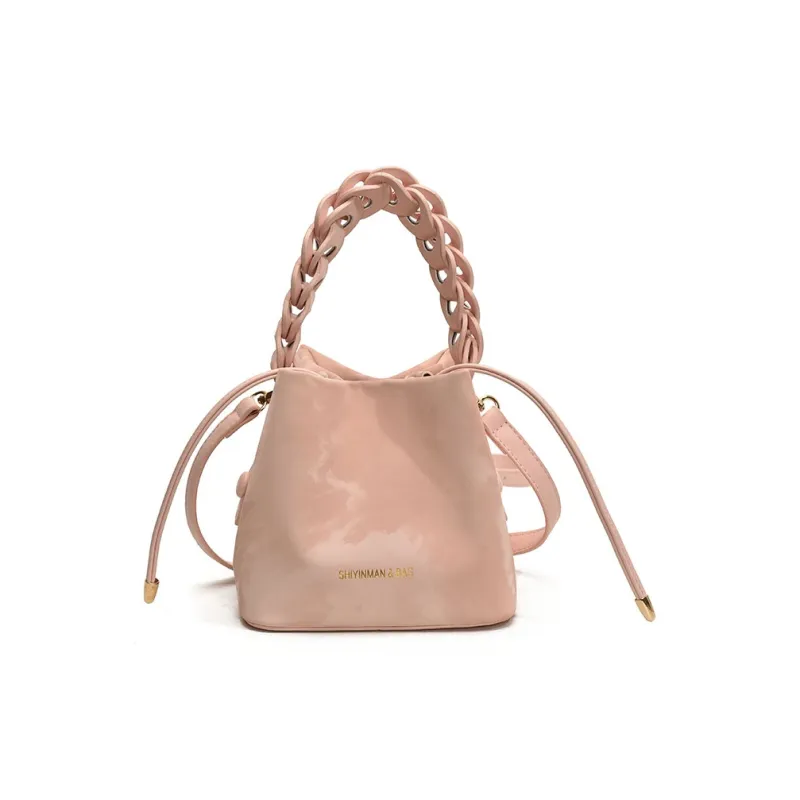 LUVISTRUE PU Bucket Bags Shoulder Bag Crossbody Bag Handbag Medium Size Women's White/Pink/Black/Coffee-6