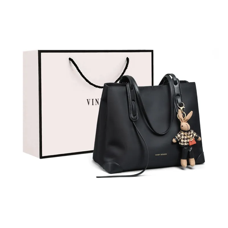 VINEY Oxford Tote Bag Shopping Bag Shoulder Bag Large Size Women's Multicolor-5