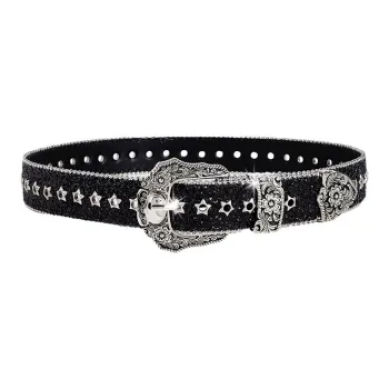Lanza Cow Split Leather Belts Women's Width 3.8CM