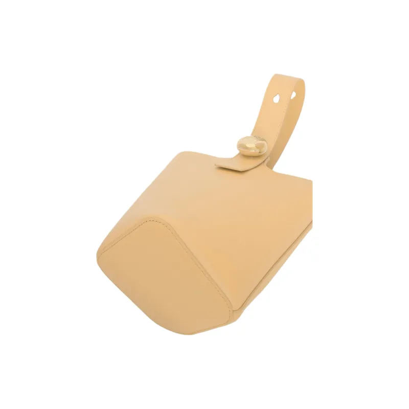LOEWE Pebble Bucket Smooth Calfskin Bucket Bags One Shoulder Handbags Mini Women's Dark Buttery Color-5