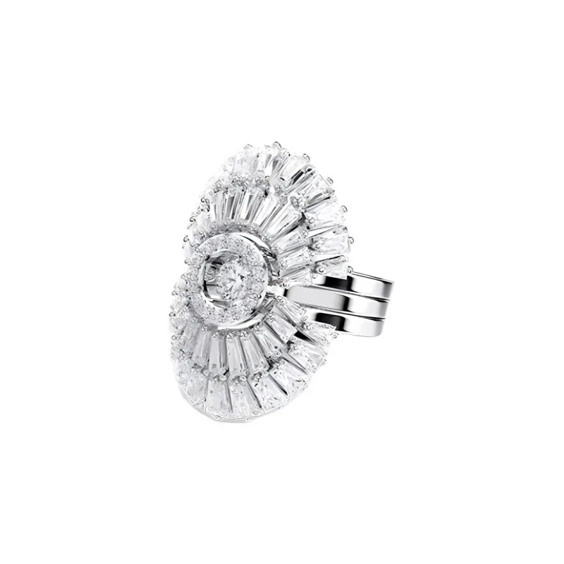 Swarovski Rhodium Plated Rings Unisex Silver-0