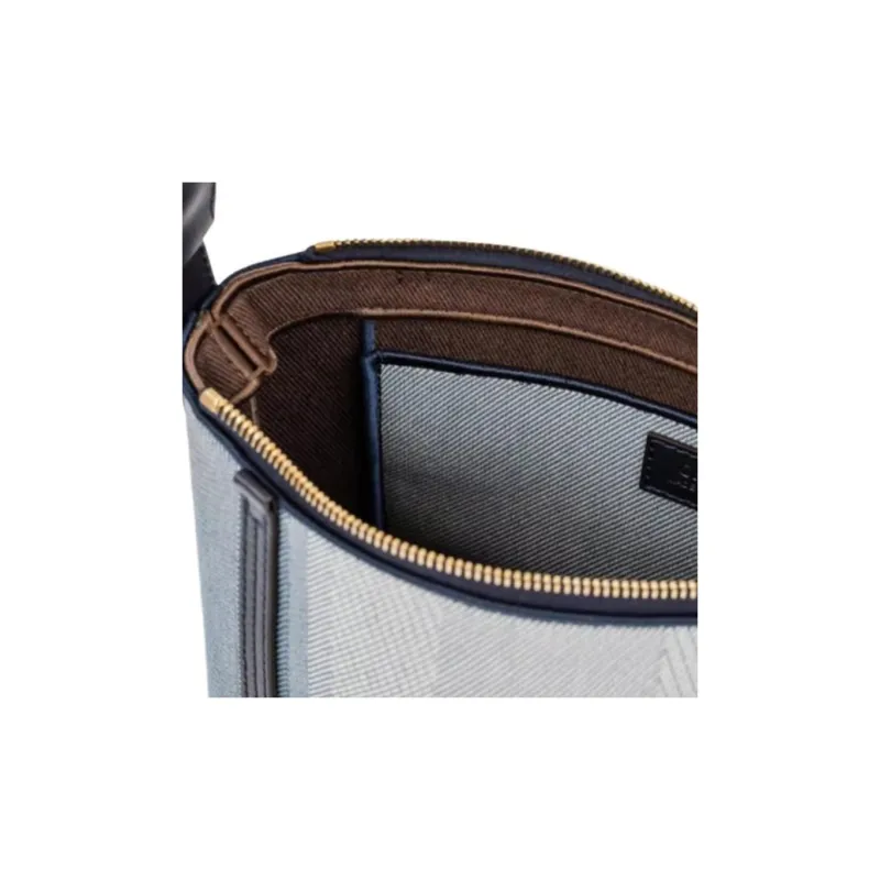 Chloe Fabric Shoulder Bag Medium Size Women's Blue-3