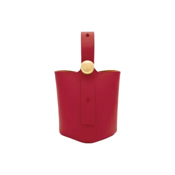 LOEWE Pebble Bucket Calfskin Bucket Bags Handbags Mini Women's Red