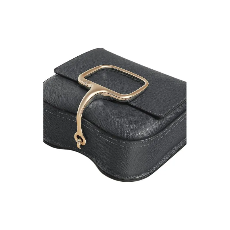 HERMES Della Cavalleria Epsom Calfskin Shoulder Bag Crossbody Bag Mini Women's 85 Ardoise Slate Gray-5
