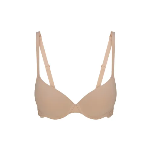 SKIMS SS25 FITS EVERYBODY LACE WING T-SHIRT BRA Bra Women's 1 Pack CLAY/Clay