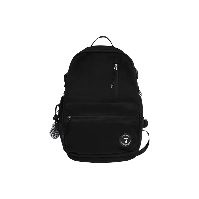 BUBM Nylon Backpack Unisex Pink/Black/Red/White-7