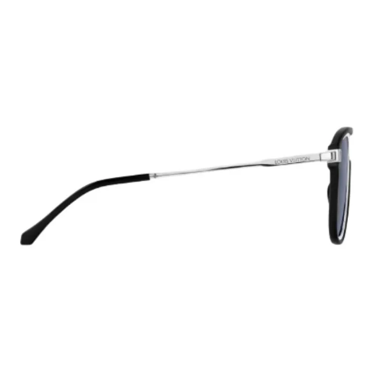 LOUIS VUITTON Metal Acetate Aviator Sunglasses Men's Black-2