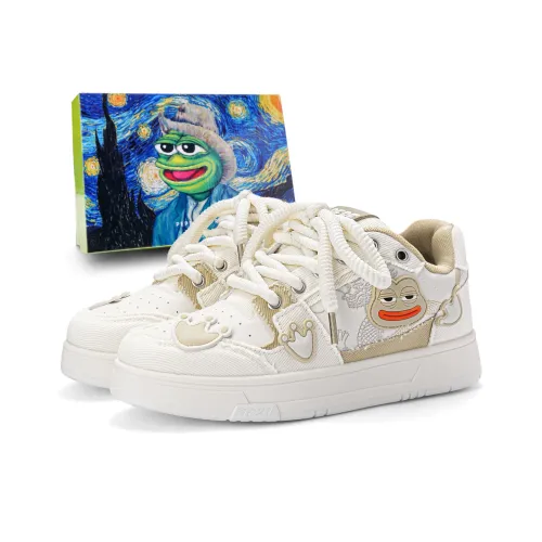 Pepe The Frog Low Top Skateboard Shoes Unisex